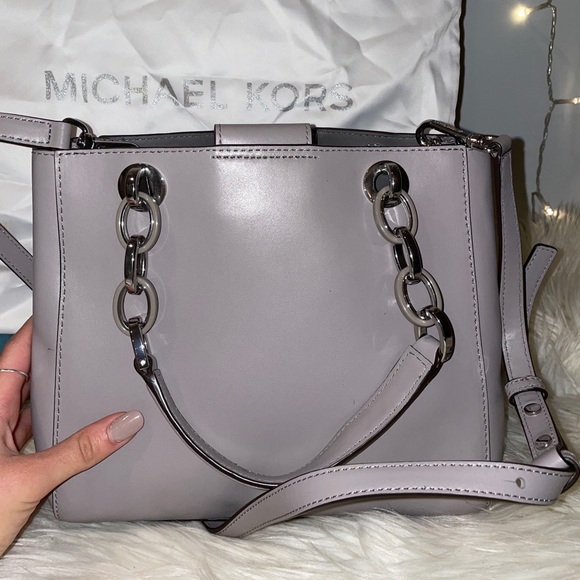 Gray Michael Kors satchel bag - Picture 3 of 7
